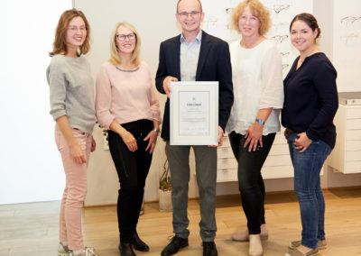 Auszeichnung Grewenig Augenoptiker in Bitburg