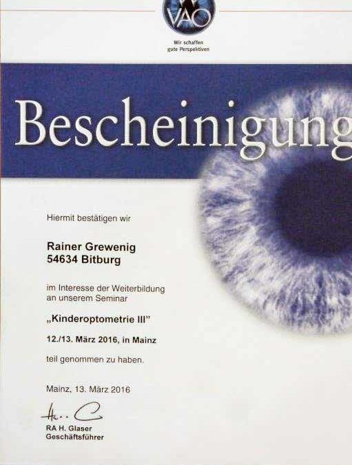 Kinderoptometrie Augenoptik Bitburg