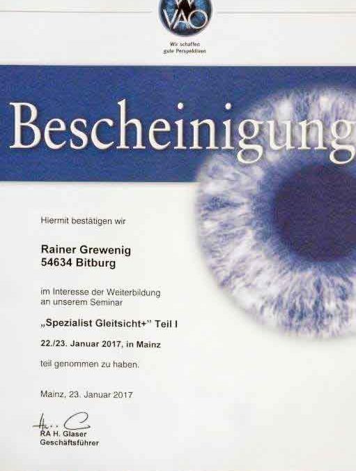 Spezialist Gleitsicht+ Grewenig Augenoptik Bitburg